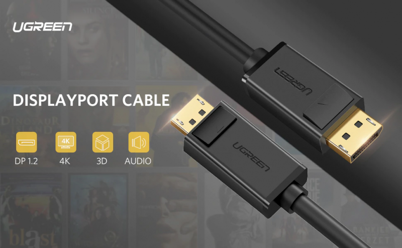 UGREEN 4k Displayport 1.2 Male To Male Cable (1.5M) 2 1Connect Ltd - Bringing IT and Communications Together