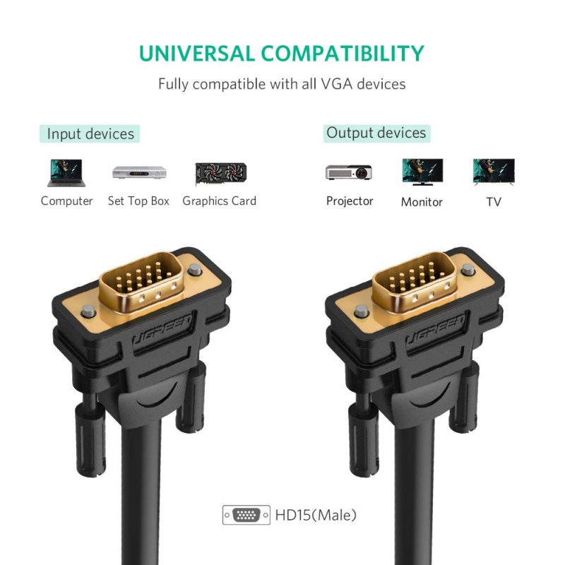 UGREEN VGA Male To Male Cable (1M) 2 1Connect Ltd - Bringing IT and Communications Together