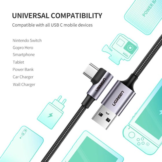 UGREEN 18W Right Angle USB C Cable (1M) 5 1Connect Ltd - Bringing IT and Communications Together
