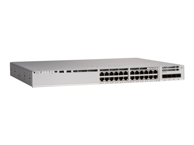 Cisco Catalyst 9200L - Network Advantage - switch - L3 - 24 x 10/100/1000 (PoE+) + 4 x 10 Gigabit SFP+ (uplink) - rack-mountable - PoE+ (740 W) 1 1Connect Ltd - Bringing IT and Communications Together