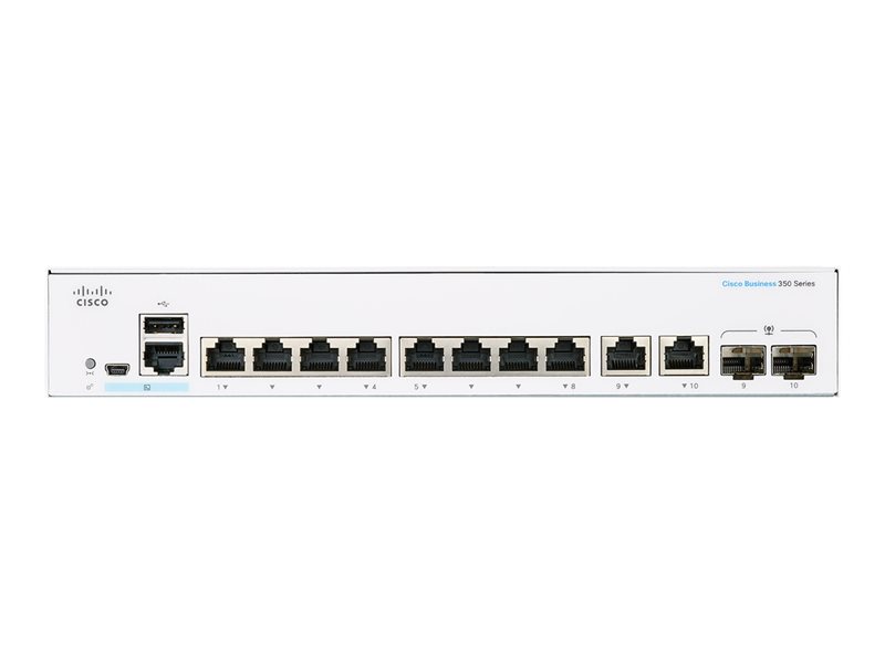Cisco Business 350 Series 350-8P-2G - Switch - L3 - Managed - 8 x 10/100/1000 (PoE+) + 2 x combo SFP - rack-mountable - PoE+ (67 W) 1 1Connect Ltd - Bringing IT and Communications Together