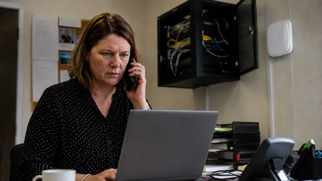 SME office manager coordinating several technology suppliers during an infrastructure issue.