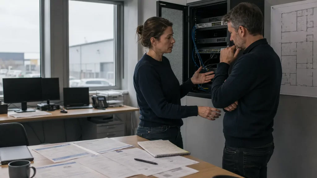 Managed service provider responsibility review in a UK SME office.