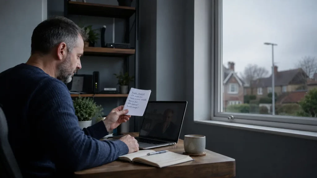 Remote worker reviewing SME remote access security questions
