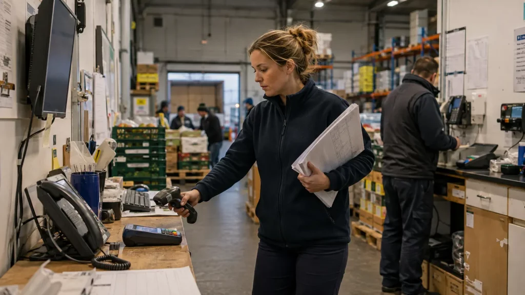 Operations lead reviewing business connectivity requirements before choosing FTTP or a leased line.